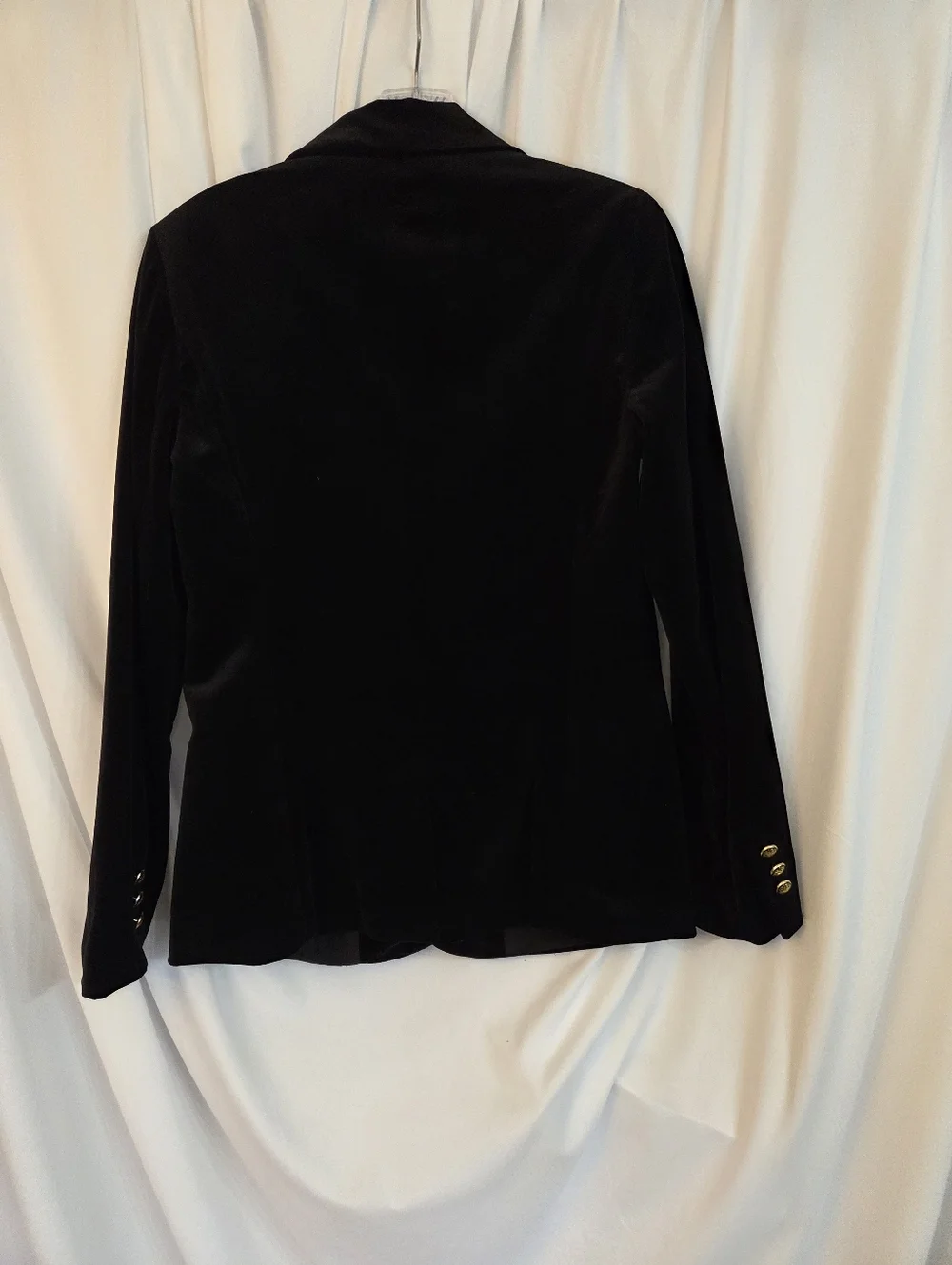 Adrienne Vittadini Black Velvet Single-Button Blazer Size S - Picture 7 of 10